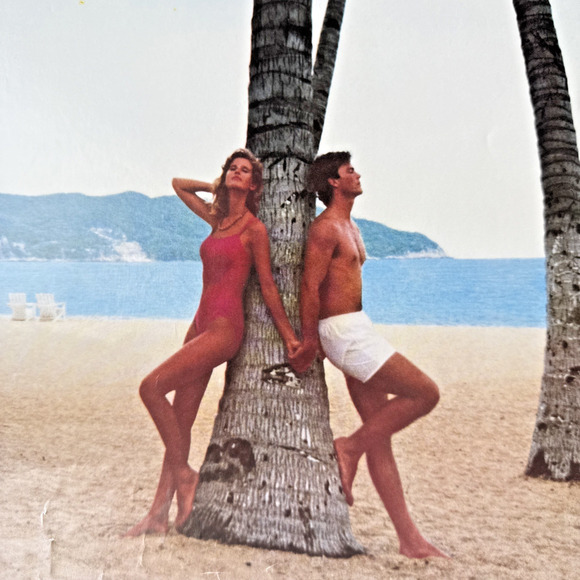 Vintage Mexico Travel Poster Mexican Beach Tourism Romantic Palm Trees 30" x 20" - Picture 3 of 6